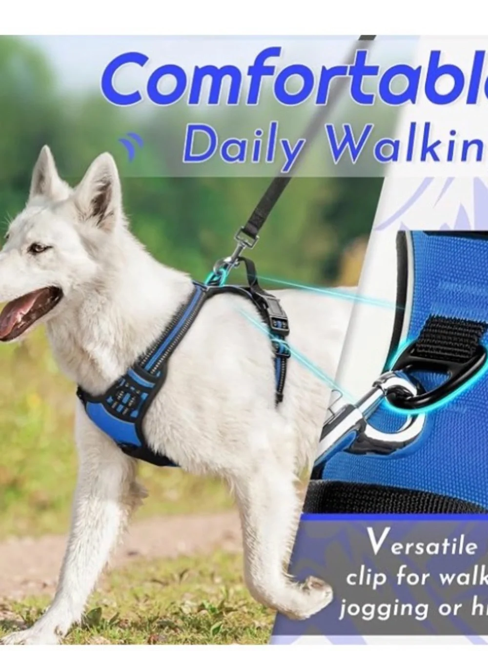 🆕 Eagloo Dog Harness Small Sized Dog, No Pull Service Vest with Reflective Strip